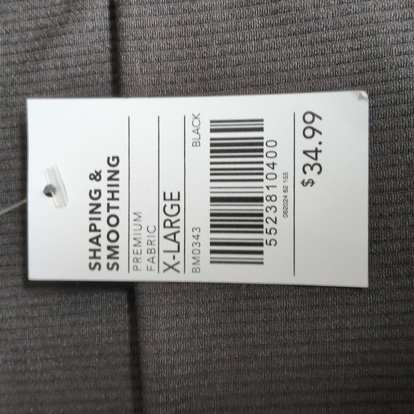 NEW Buckle BLACK Shaping & Smoothing Black Ribbed Crop Top Sz XL NWT Contour - Picture 7 of 7